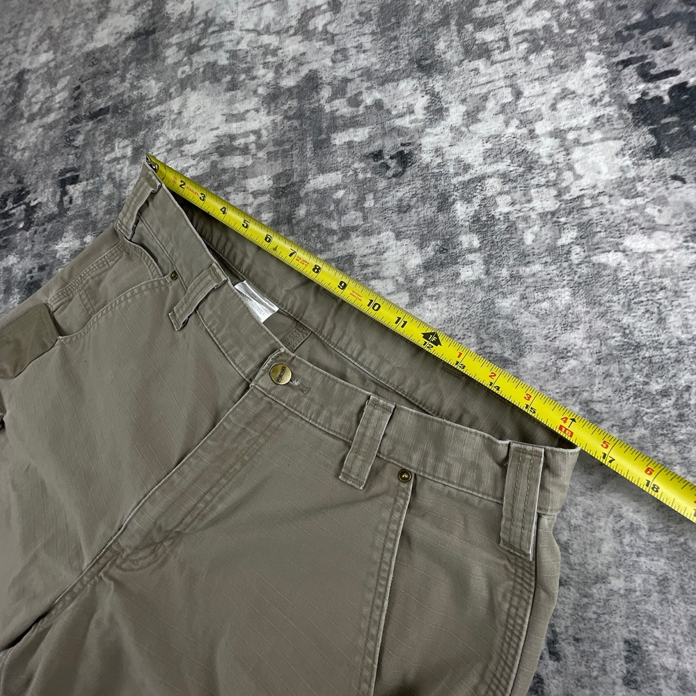 Carhartt Mens 36 Cargo Carpenter Shorts Ripstop Tan Relaxed Fit Rugged Workwear - Picture 4 of 15